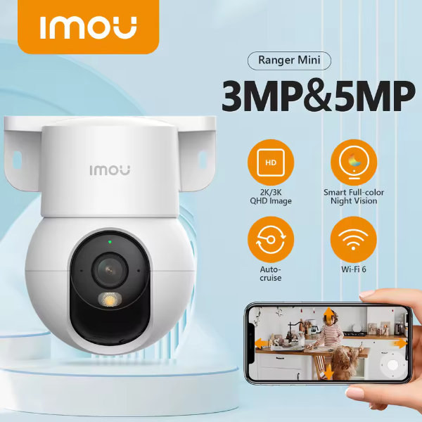 PACK 4 Caméras WiFi 6 Imou Ranger Mini 5MP (IPC-K2MP-5H1WE) 3K